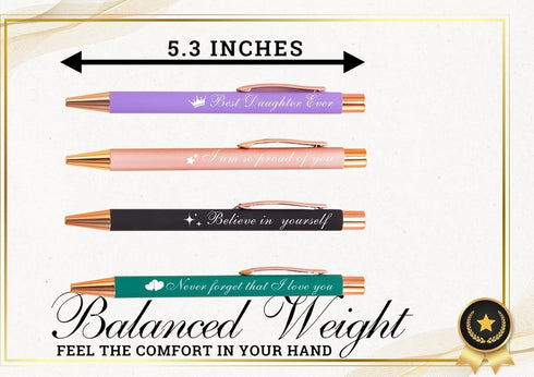 InnoBeta Daughter Gifts, Ballpoint Pen Set of 4, Gift Ideas for Daughter on Birthday, Christmas...