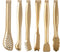 Gold Plated Mini Serving Tongs Set 6-Inch Appetizers Tongs Stainless Steel Small Sugar Cube Tongs Ice Tongs, Set of 6...