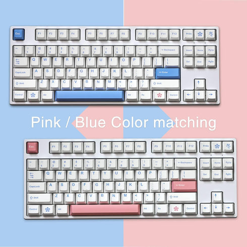 PBT Keycaps Cherry Profile White Keycaps for Mechanical Keyboards Gateron Cherry Mx Swithes 60/65/75 Percent Gaming Keyboard 153 Key Dye Sub MX St...
