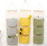 3Pcs Wall Hanging Storage Bag, Creatiee Waterproof Over The Door Closet Organizer Linen Farbric Hanging Pocket Organizer with 3 Remote-Sized Width...