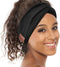Bluetooth Headband Headphones for Women, Wireless Headband Headphones with HD Speakers, Fashion Black Head Band with Knotted/Twist Design for Yoga...