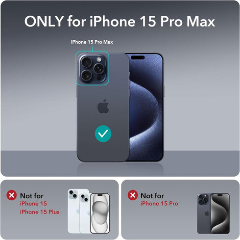 ESR for iPhone 15 Pro Max Case, Compatible with MagSafe, Military-Grade Protection, Yellowing & Scratch-Resistant Back, Magnetic Phone Case for iP...