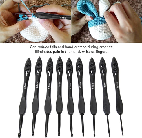9pcs Circular Knitting Needles Interchangeable Circular Knitting Needle Tips Set,Interchangeable Knitting Needles Set for Beginners or Professiona...