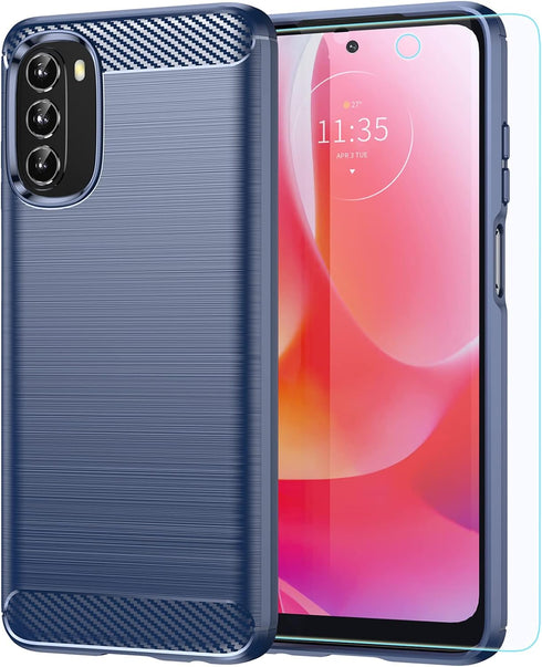 for Moto G 5G Case, Motorola Moto G 5G Case with HD Screen Protector, Fashion Non-Slip Shock-Absorption Flexible TPU Bumper Soft Rubber Protective...