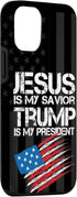 iPhone 13 Trump phone case Jesus Is My Savior Trump Is My President Case...