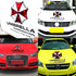Reside nt Evi l Car Front Cover Decal Umbrella Corporation Logo Sticker Auto Body Vinyl Sticker for Vehicles(Style K - Black fonts-1pcs-19.7in)...