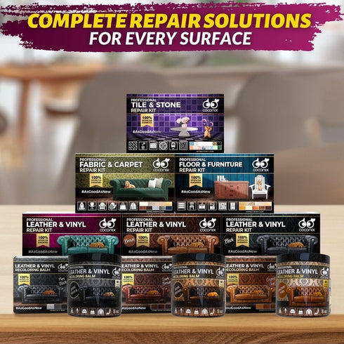 COCONIX Leather Care PRO Professional Black Leather & Vinyl Repair Kit...