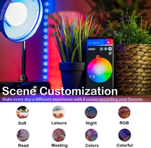 DOGAIN A15 Small Smart Light Bulbs, RGB Color Changing Light Bulb Compatible with Alexa Google Home, E12 Base Led Bulb WiFi Dimmable 500LM Christm...