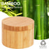 HTB Bamboo Salt Box With Magnetic Swivel Lid, 8.5oz Round Spice Container, Secure Durable Storage & Organization for Seasonings, Herbs...