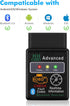 Bluetooth OBD2 Scanner Adapter, Wireless Diagnostic Code Reader OBD II Scan Tool Reset & Clear Check Car Engine Light, Compatible with iOS& Androi...