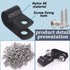 Glarks 120Pcs 1/4 Inch Black Nylon Screw Mounting R-Type Cable Clip Wire Clamp with 120Pcs Screws for Wire, Cable, Conduit and Cable Conduit Kit (...