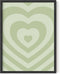 HAUS AND HUES Sage Green Wall Decor – Aesthetic Heart Posters, Cute Teen Room Art, Dark Green Wall Prints for Bedroom or Dorm (Unframed, 12" x 16"...