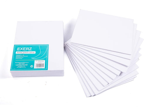 Exerz 20x25cm/8x10inch Canvas Panels 12pcs 280GSM/ Artist Canvas Board 100% Cotton 0.3cm/0.1inch Thinkness/Blank/Triple Primed/Acid Free/Medium Gr...