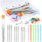 Knitting Tool Kit Knitting and Crochet Accessories large Eye Blunt Needles Plastic Needles with Tape Measure Stitch Markers Storage Box for DIY Ha...