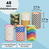 BLUE PANDA 48 Mini Kaleidoscope Style Prism Toys for Kids - Bulk Birthday Party Favors, Vintage-Style Retro Tubes (6 Designs, 1.7x1.1 in)...