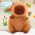 9.8in Capybara Plush Cute Capybara Stuffed Animals with Turtle Backpack, Kawaii Capibara Plushie Toys for Kids, Rodents Animals Pet Doll Soft Hugg...