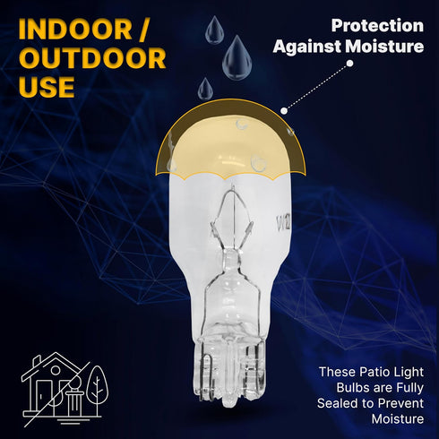 Landscape Low Voltage - 12 Volt 11W - T5 Wedge Bulbs - Compatible with Malibu Lights - Garden - Deck Light Bulbs - Yard Bulbs - 10 Pack (Clear)...