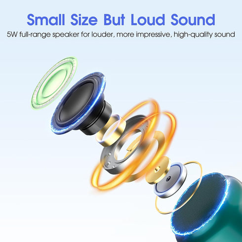 LFS Portable Bluetooth Speaker,Small Bluetooth Speake,Ultra Long Play 15 Hours,TWS Pairing,Suitable for Home,Pool,Beach,Boating, Hiking, Camping f...