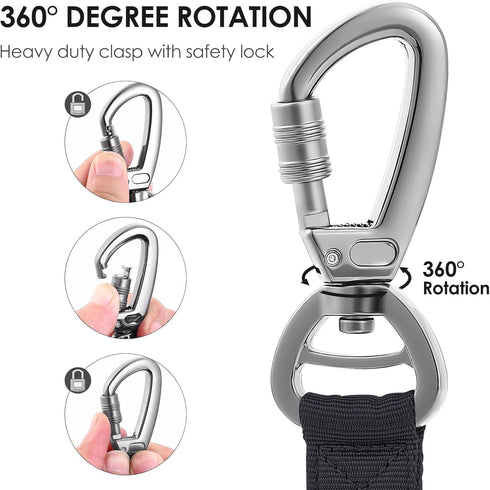 Hotsky Tactical Dog Leash Heavy Duty for Medium Large Dogs, 4-6Ft Strong Bungee Shock Absorbing Dog Leash, Padded Double Handle Military Dog Leash...