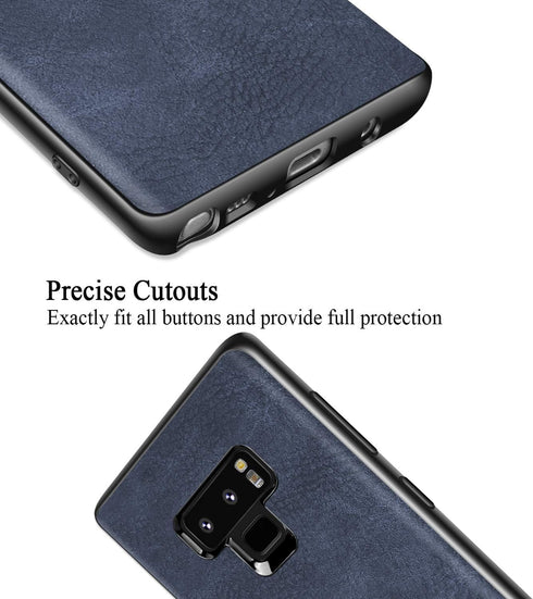 SALAWAT Compatible with Galaxy Note 9 Case Slim PU Leather Vintage Shockproof Phone Cover Lightweight Premium Soft TPU Bumper Hard PC Hybrid Prote...