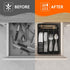 Lifewit Silverware Drawer Organizer Tray, Plastic Cutlery Storage for Kitchen Drawer, Flatware and Utensil Holder Divider for Spoons Forks Knives ...