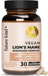 Future Kind Vegan Lion's Mane Mushroom Complex Brain Supplement - (30ct) Lions Mane Supplement Capsules with Chaga, Maitake, Shiitake and Reishi -...