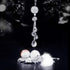 Bling Rear View Mirror Accessories for Women, Lucky Car Interior Rearview Crystal Decor Charm, Rhinestone Ball Ornament Sun Catcher Pendant...