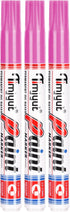 3 Count Pink Permanent Paint Pens,Medium Tip Paint Markers Pens,Waterproof & Quick Dry Oil-Based Paint Pens,Never Fade,For Glass,Rock,Plastic,Meta...