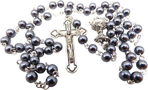 Westman Works First Holy Communion Rosary Beads with Metal Crucifix & Center for Boys or Girls...