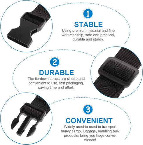 BESPORTBLE Camping Tie Down Straps 2pcs Golfs Trolley Cart Bag Straps Webbing Fastener Belt Replacement Quick Release Buckle Adjustable Durable (B...