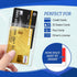10 Pcs Clear Plastic Heavy Duty Vertical Name Badge ID Card Holders with Waterproof Resealable Zip, Plastic Name Tag Holder...