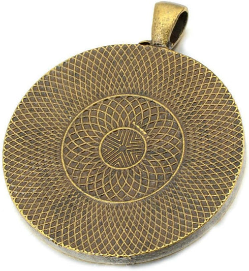AKOAK 20 Pieces 35mm Diameter Antique Bronze Round Pendant Trays Pendant Blanks Cameo Bezel Cabochon Settings for Photo Charm or Cabochon...