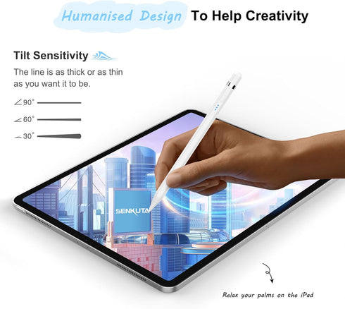 Stylus Pen for iPad 2018-2023, SENKUTA Pencil 1st Generation with Fast Charge, Magnetic Tilt Sensitivity and Palm Rejection Pen for iPad Air 3/4/5...