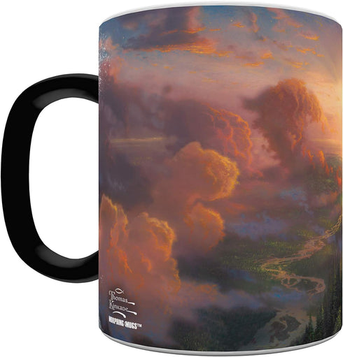 Morphing Mugs Thomas Kinkade - The Cross - One 11 oz Color Changing Heat Sensitive Ceramic Mug – Image Revealed When HOT Liquid Is Added!...