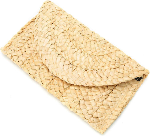 Obosoyo Women's Straw Clutch Handbag, Purse Envelope Wallet, Summer Beach Woven Bag...