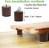 Cutting Board Feet, Walnut Chopping Board Feet, Cutting Board Feet Non Slip, Self Adhesive Feet, Wooden Cutting Board Legs with Screw (Walnut Shor...