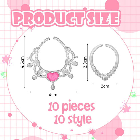 Sumind Doll Accessories Jewelry Set 20 Pieces Doll Necklace Crown Play Set Doll Dress up Jewelry includes 10 Necklaces and 10 Crowns for 11.5 Inch...