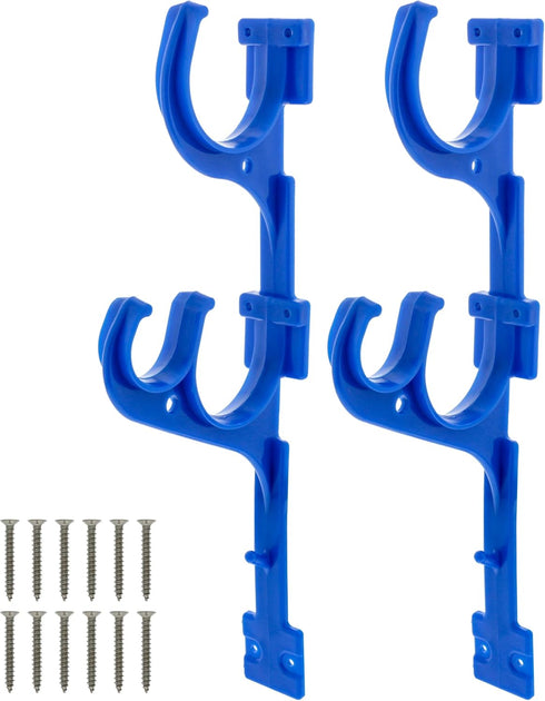 U.S. Pool Supply Set of 2 Plastic Pool Hangers for Telescopic Poles - Store Poles with Nets, Vacuums, Hoses & Attachments...