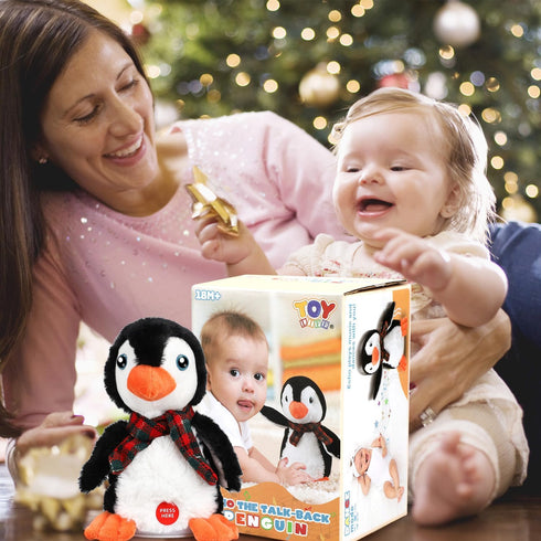 TOY Life Plush Penguin Baby Musical Talking Toys Infant Toys for Baby 24 Months - Stuffed Newborn Toys with Dancing Singing Toys for Babies Boys G...