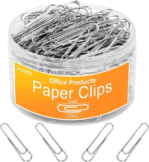 Jumbo Paper Clips,Large Paper Clips,320 Pcs Paper Clip Large for Paperwork Ideal for Home, School and Office Supplies....