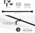 Kenney Kiera Crown Window Curtain Rod, Adjustable Curtain Rod for Windows 28 to 48 Inches, Extendable Curtain Rod Set, Matte Black Curtain Rod...