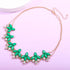 Crystal Flower Collar Necklace for Women Chunky Rhinestone Floral Bib Statement Choker Necklace...