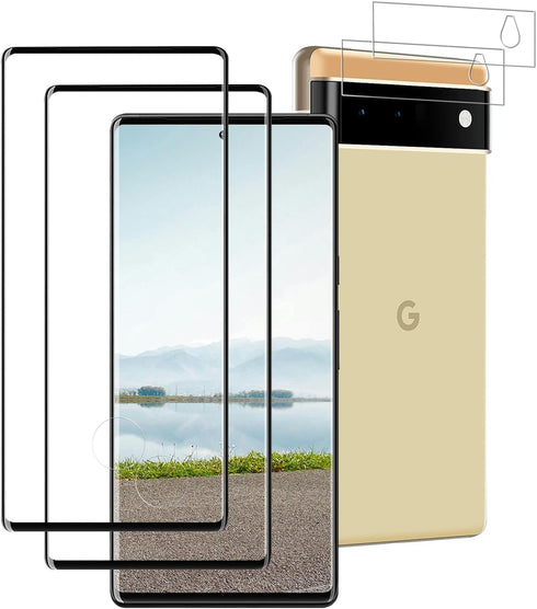 Screen Protector for Google Pixel 6 Pro, Tempered Glass Screen Protector, Shock-Resistant, Touch Sensitive, 9H Hardness, HD Clear, 2 Pack Screen P...