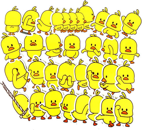 Lovely Little Yellow Duck Stickers 30pcs Decals for Laptops Water Bottles Toys and Gifts for Teens,Girls,Perfect for Laptop,Phone,Skateboard,Trave...