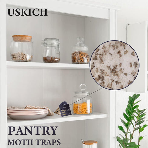 Moth Traps for Pantry Moths, 16 Pack Kitchen Moth Traps with Pheromones Prime, Non-Toxic Easy Setup Sticky Glue Trap for Food and Cupboard Moths i...