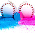 Winsharp Gender Reveal Baseball Set - 2 Balls - Pink and Blue Exploding Gender Reveal Ball with Powder, Baseball Or Bows Party Supplies Decoration...