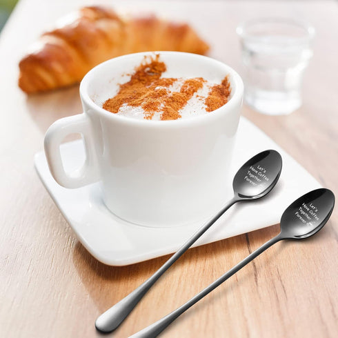 Valentines Day Gifts for Him - Anniversary Wedding Engagement Gifts for Couple - Let's Have Coffee Together Forever Coffee Spoon Set Couples Gifts...