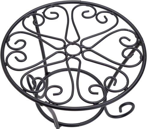 THY COLLECTIBLES Metal Potted Plant Stands Rust Proof Iron Art Flower Pot Holder Rack Steel Short Planter Supports Trivet Floor Garden Pots Contai...