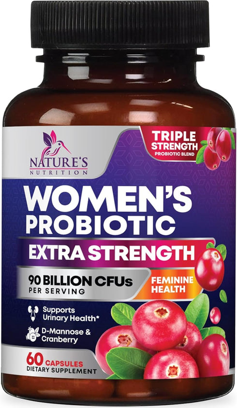 Probiotics for Women with Prebiotics - Women's Probiotic Blend Formulated for Digestive, Vaginal PH, Urinary & Immune Health Support, 90 Billion C...