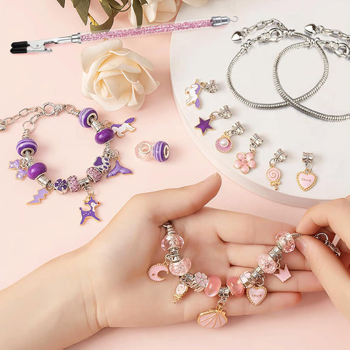 Charm Bracelet Chains for Jewelry Making, 20 PCS Stainless Steel Snake Chain Bracelets Bulk 6.3", Snake Chain Bracelets with Bracelet Helper Tool ...